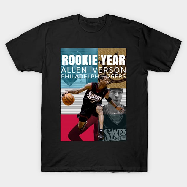 Rookie of the year Allen Iverson T-Shirt by 10thstreet